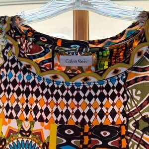 Calvin Klein Colorful Patterned Dress